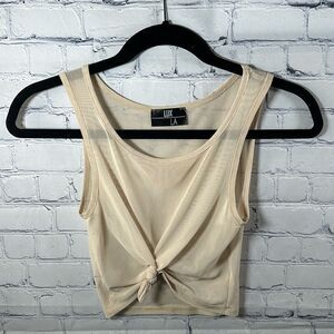 🌼 Lux LA Cream Crop Top - Size Small